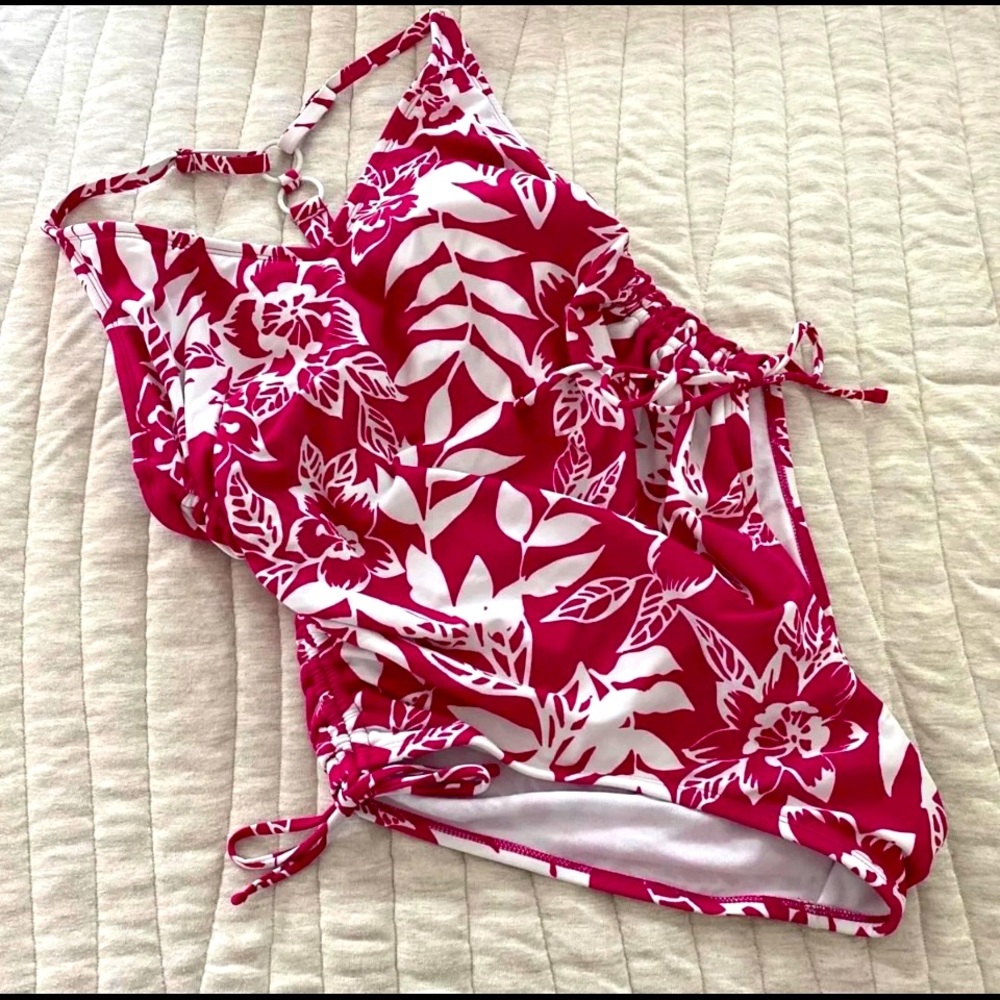 Pink and white Kona Sol swimsuit